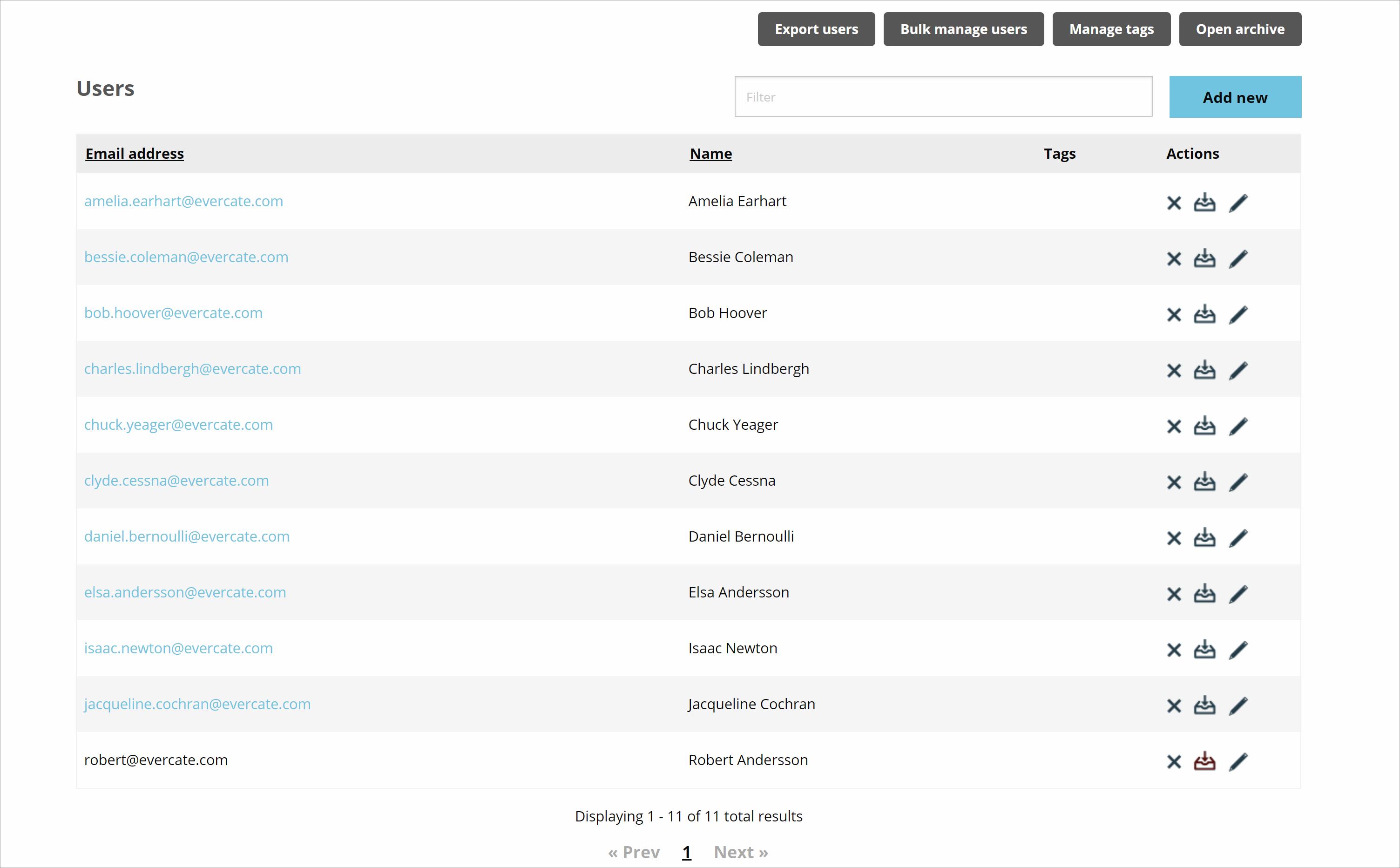 Complete user list after bulk import