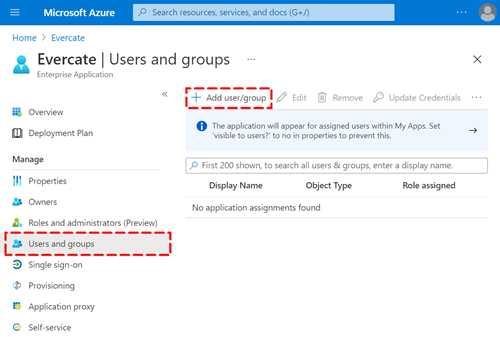 Azure Portal - Add users and groups